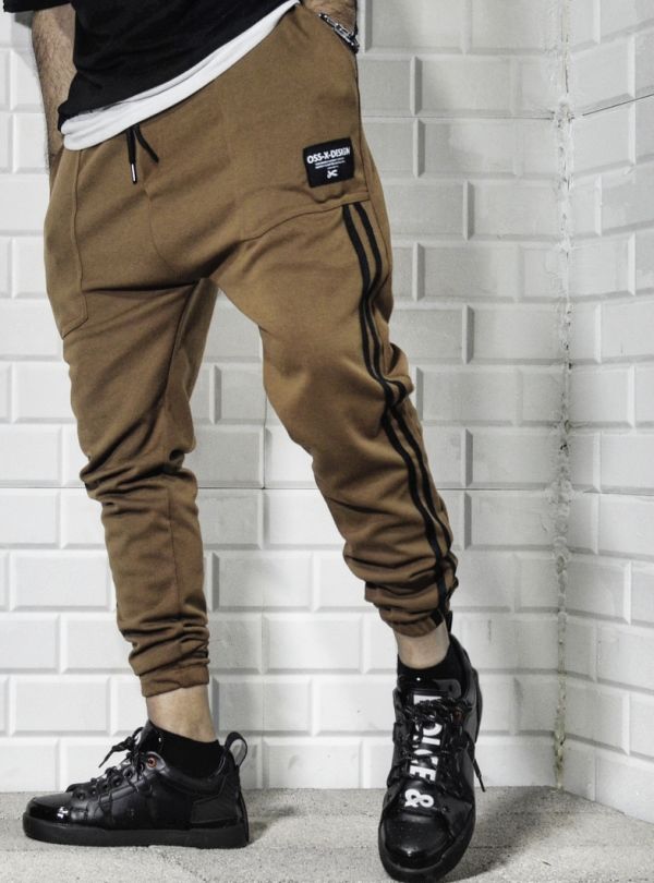 Brown Color Sweatpants , Men Street Fashion